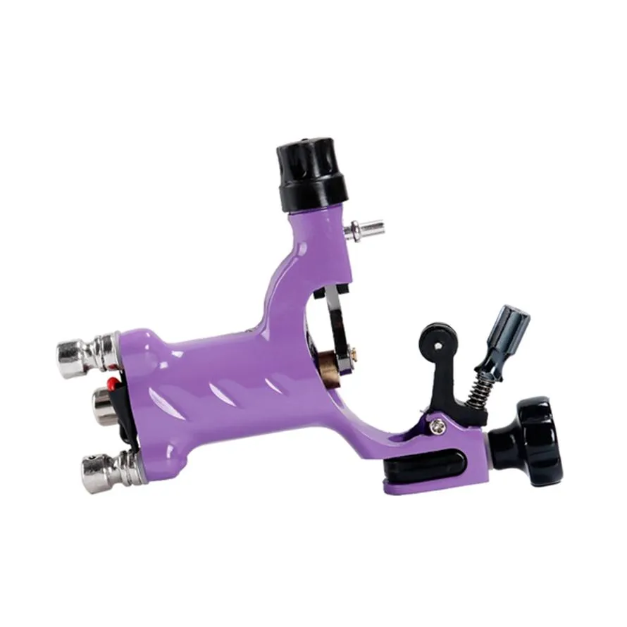 S Dragonfly Rotary Tattoo Machine Gun Purple Color for Tattoo Needle Ink Cups Tips Grips Kit254d