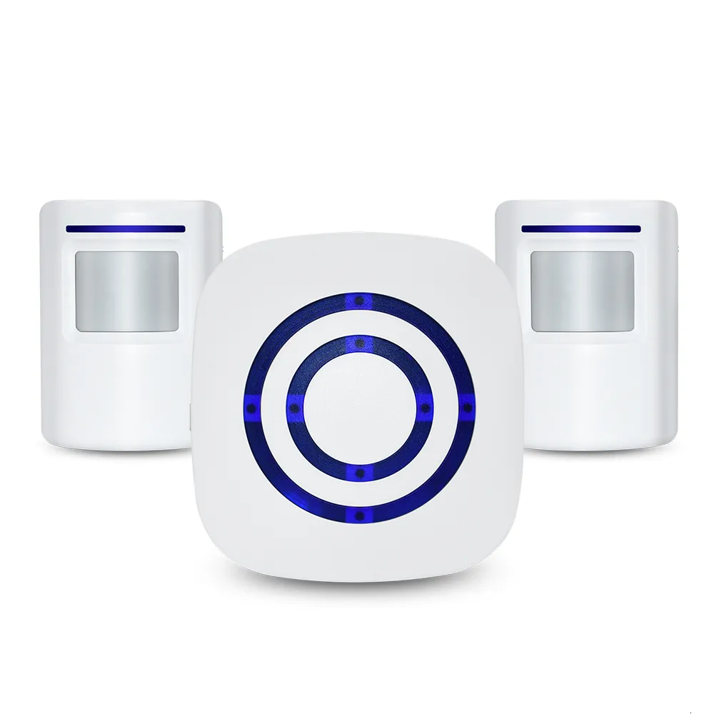 Campainha de campainha sem fio campainha pir sensor infravermelho Detector de movimento do sistema de alarme de movimento para visitante de alarme Smart Prompt de sino de sino de entrada de segurança 221119