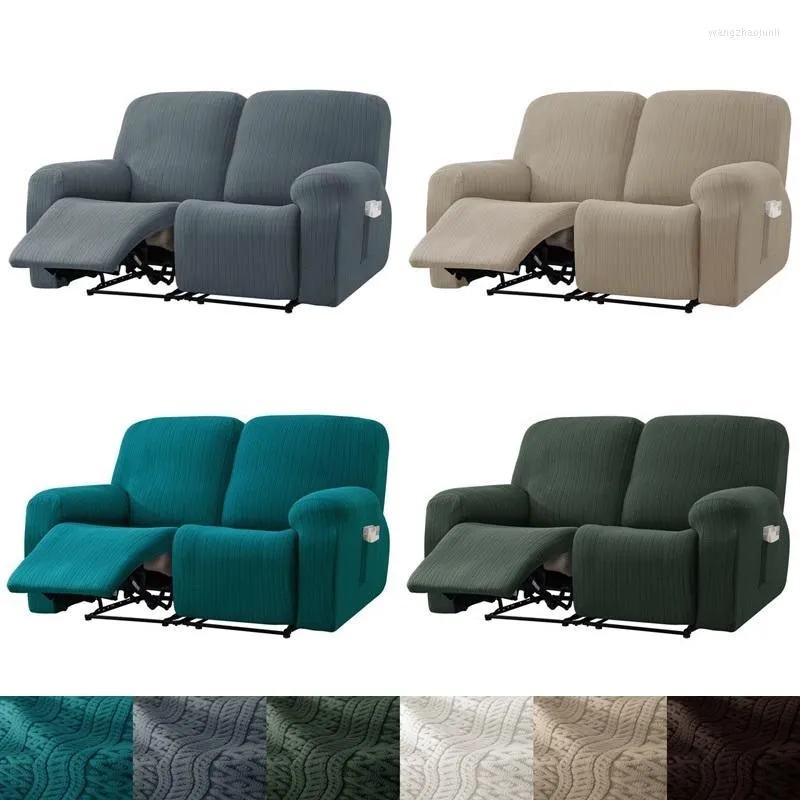 Housses de chaise 2 places Split Design Jacquard Recliner Cover Elastic All-inclusive Massage Lounger Couch Slipcovers Lazy Boy Armchair