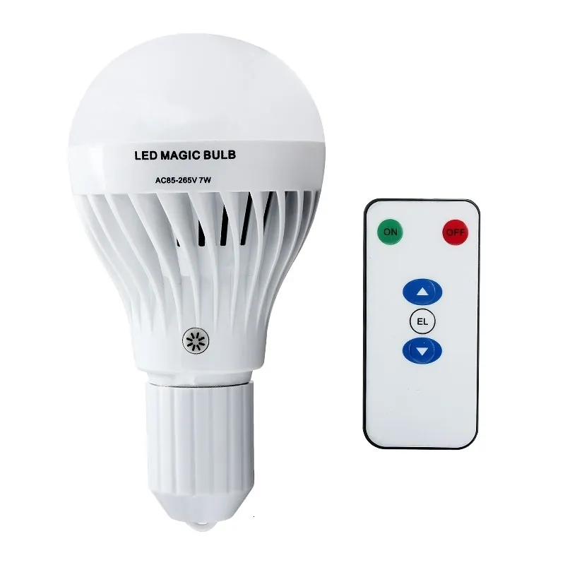 Dimmable E27 LED Bulb with Remote Control - 7W Rechargeable Emergency ...