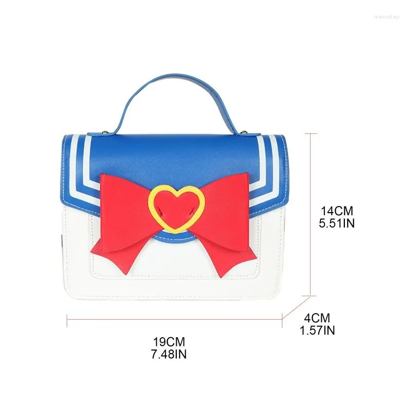 Bolsos de noche para mujer, bolso de uniforme JK, bolso bonito, bolso Lolita, bolso de hombro tipo bandolera de cuero PU, bolso de cadena para regalo de niñas