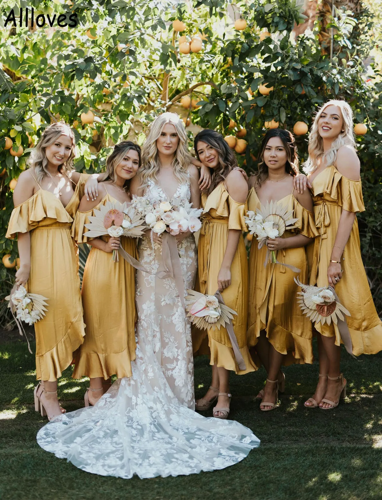 Fall yellow bridesmaid dresses hotsell