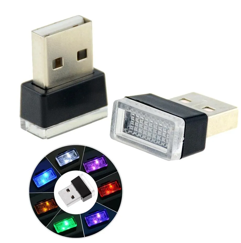 LED-Gadget, USB-Atmosphärenbeleuchtung, PC-Autozubehör, Blau, Weiß, Notbeleuchtung, tragbarer Stecker, Innenbeleuchtung, dekorative Lampe