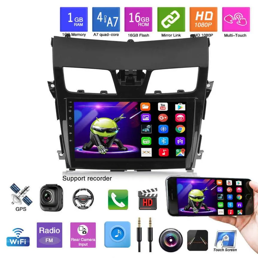 Android 9 1 10 1 ACAR RADIO STÉRÉO MP5 Player pour Nissan Altima 2013-2018 GPS Navigation WiFi Bluetooth Hands Car Multimedia231y