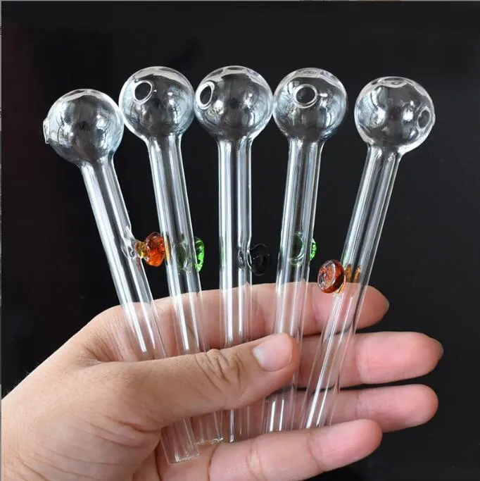 12cm stents Pyrex Glass Oil Burner Pipe Clear Color quality pipes transparent Great Tube tubes Nail tips