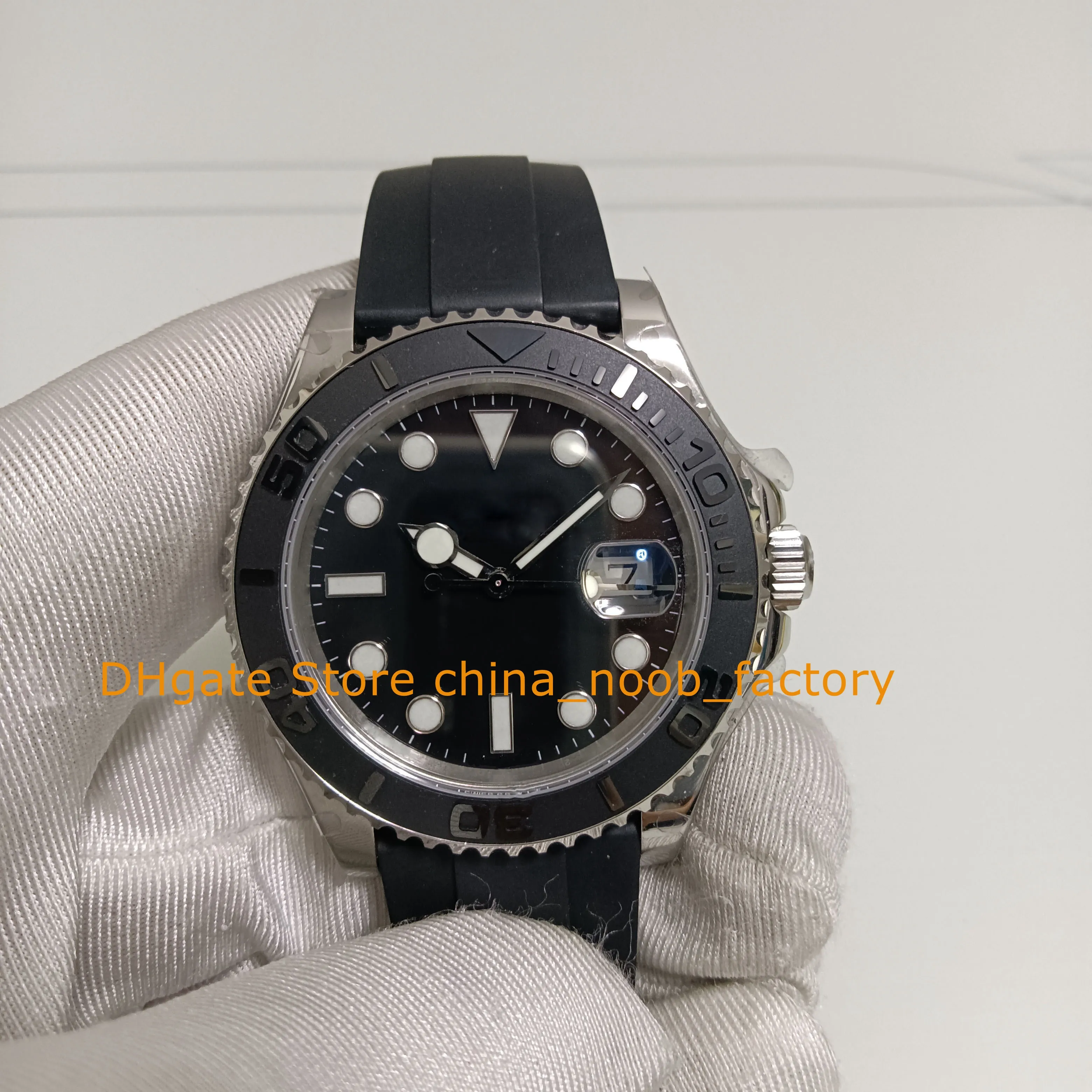 Zegarek zegarek zegarek męski BP 42 mm Sapphire Glass Glass Data Sport guma bransoletka BPF Cal.2813 Męskie automatyczne zegarki mechaniczne