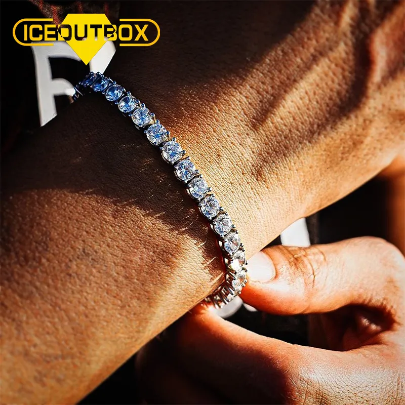 Bracelet Mode Hommes Bracelet Femmes De Luxe 3mm 4mm AAA Cubic Zirconia Tennis Couple Bracelets Glacé Chaîne Bijoux Jewlery Cadeau 221119