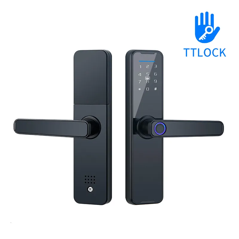 Smart Lock TT APP Télécommande Intelligente D'empreintes Digitales Mot De Passe Carte Avec Clé 5050 Mortaise 221119