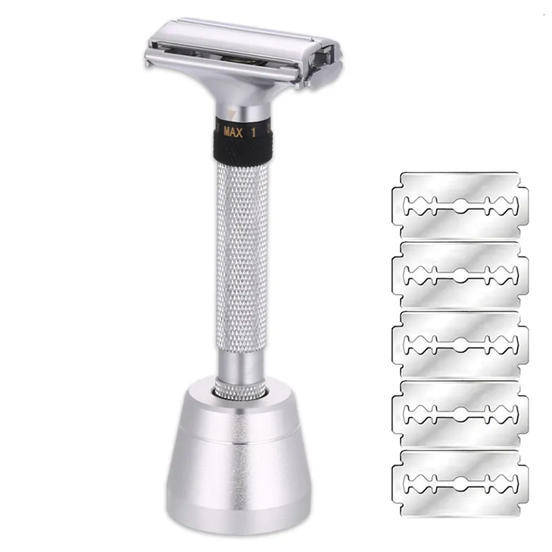 Razors Blades Yintal Fashion Color Razor Butterfly Open Justerbar Safety Classic Razors Men's Shaver Barber Long Handle 221119