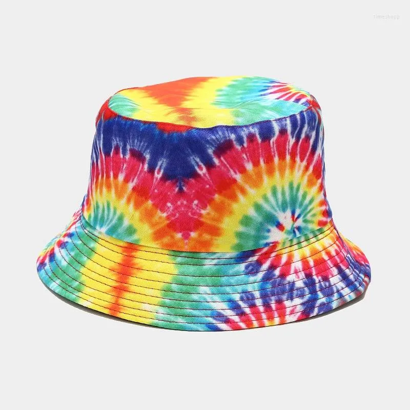 Berets 2022 Four Seasons katoenen print emmer hoed Fisherman Outdoor Travel Sun Cap voor mannen en vrouwen 299