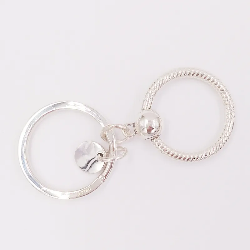 925 Sterling Silver Jewelry Making Kit Pandora Nyckelkedja Bangle Moments Medium Bag Charm Holder Ring Armband för kvinnor Mens Julklapp 399566C00