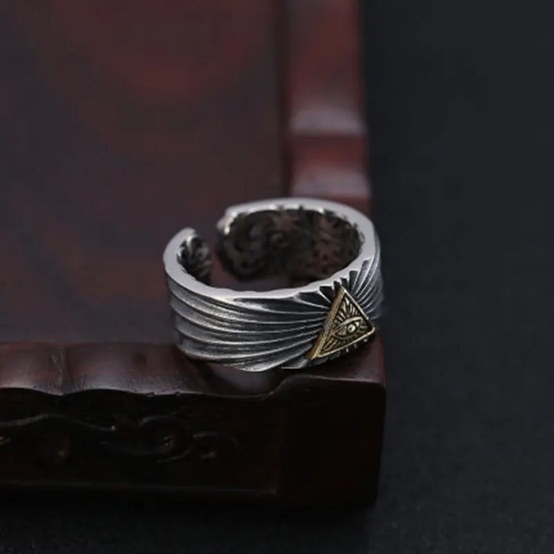 Anelli a fascia Eye of God imitazione anello con diamanti Ragazza classica da uomo in acciaio al titanio designer per donne regali di lusso donna ragazza gioielli