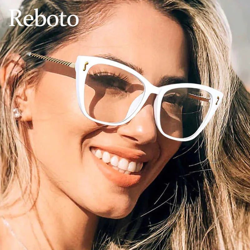 Óculos de sol quadros marca branca gato olho de olho de molduras Mulheres 2020 Vintage Transparent Optical Frames feminino lente transparente Espectáculos Eyewear T2201114