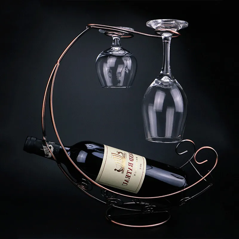 Stołowe stojaki na wino kreatywne metalowe szklanki szklane uchwyt na stojak na półkę w kształcie winogronowa wyświetlacz półki 221121