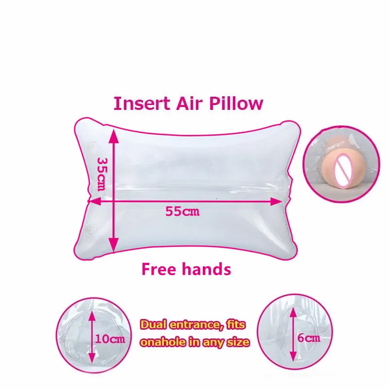 Bondage Insertable Masturbation Dispositivo Pillow sexual para homem Vagina Hole anal inflável Masturbado Almofadas de amor portáteis brinquedos 221121