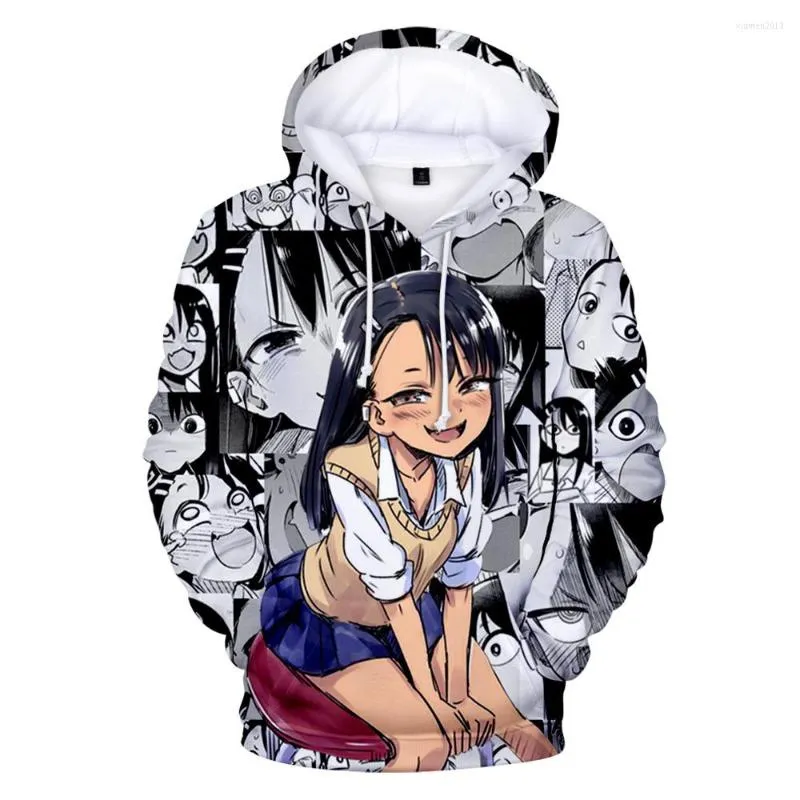 Erkek Hoodies Klasik Harajuku Nagatoro Hayase Erkekler/Kadınlar 3d Erkek/Kız Kroplu Çocuklar Anime Sweatshirt baskılar