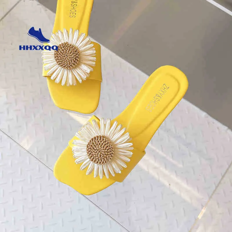 2022 New Slippers Women Summer Sun Flower Outdoor Slides Student Bathroom Antislip Soft Ins Tij Wear Cool Slippers J220716