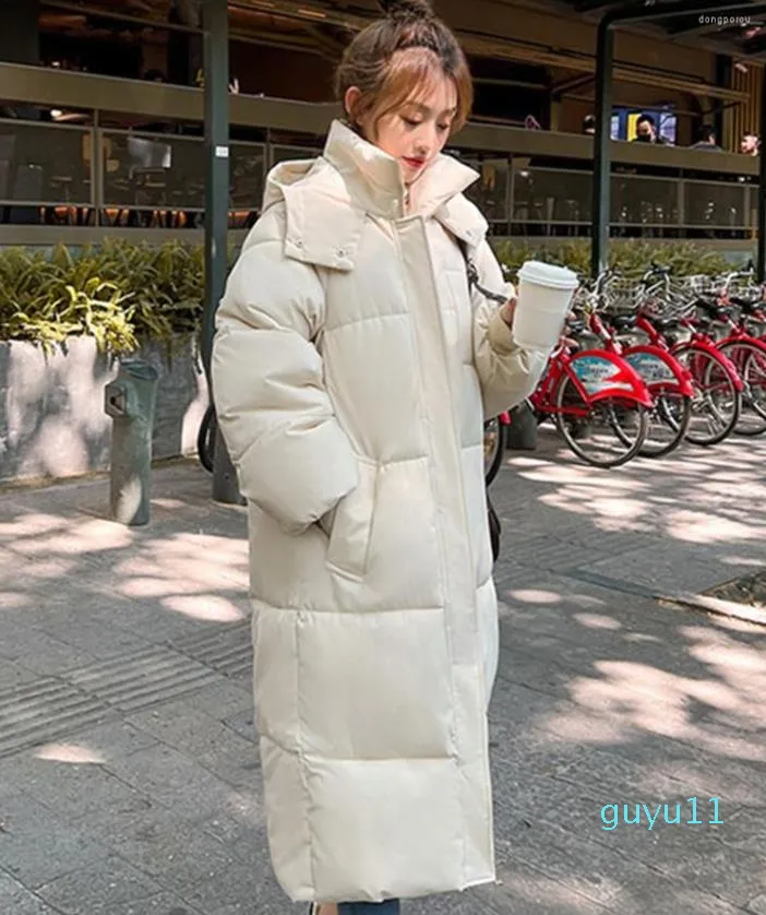 Women's Trench Coats Winter Women Long Parkas Jackets Casual Hooded Thick Warm Windproof Coat