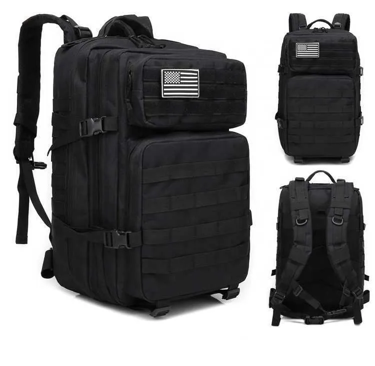 Low Moq 900d Oxford Tactical Backpack 45l Molle Pouch Assault Pack Camping Bag Oem Randonnée