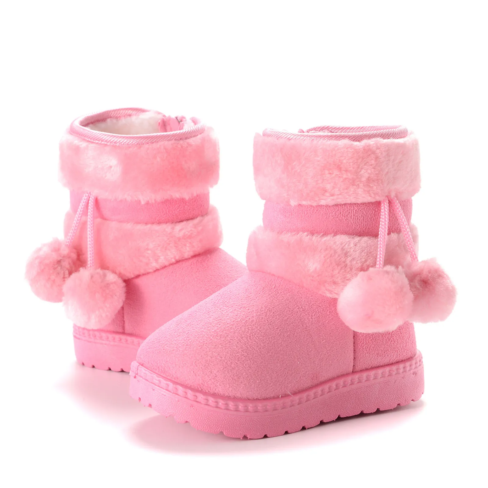 KVbabby Bottes Neige Fille Enfant – Bottines Hiver Chaudes Doublées Fourrure, Souples Et Antidérapantes