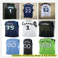 Basketball Jerseys Printed Rudy Gobert Basketball Jerseys DAngelo Russell Jaden McDaniels Jaylen Nowell Karl-Anthony Towns Anthony Edwards