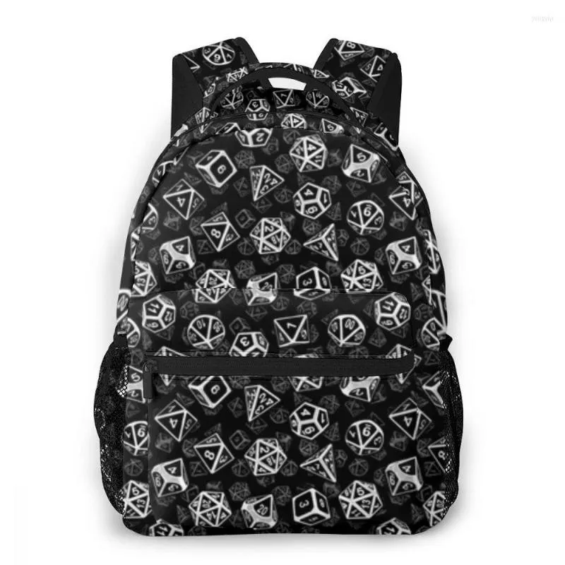 Backpack D20 Dice Set For Girls Boys Travel RucksackBackpacks Teenage School Bag
