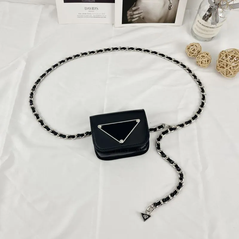 Fashion Metal Waist Chains Belts Classic Small Bags Card Pocket For Suitable Jeans Suit Dress Luxury Brand Designer Waist Chain
