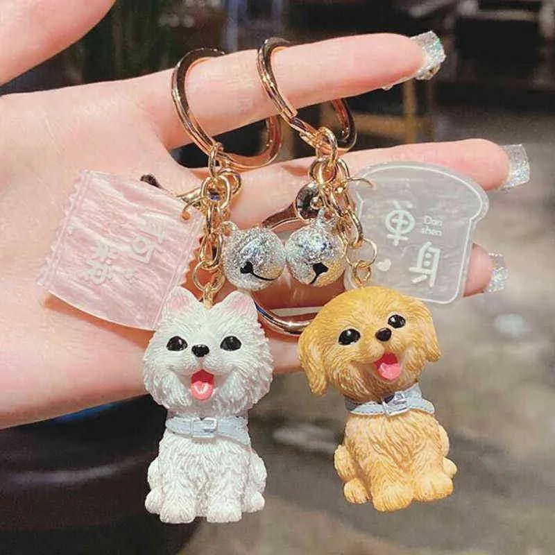 Pet Key Bichon Chains Holder Purse For Women Simulation Dog Keychain Car  Keyring Bag Pendant Jewelry Fine Gifts