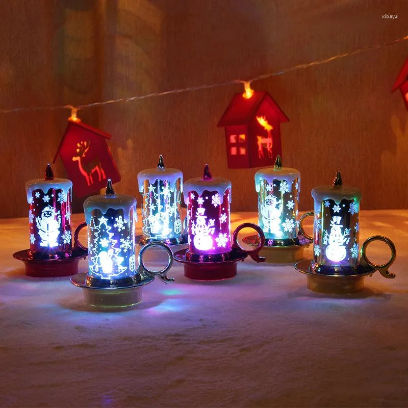 Jullekorationer litet nattljus ljus ledsel elektronisk