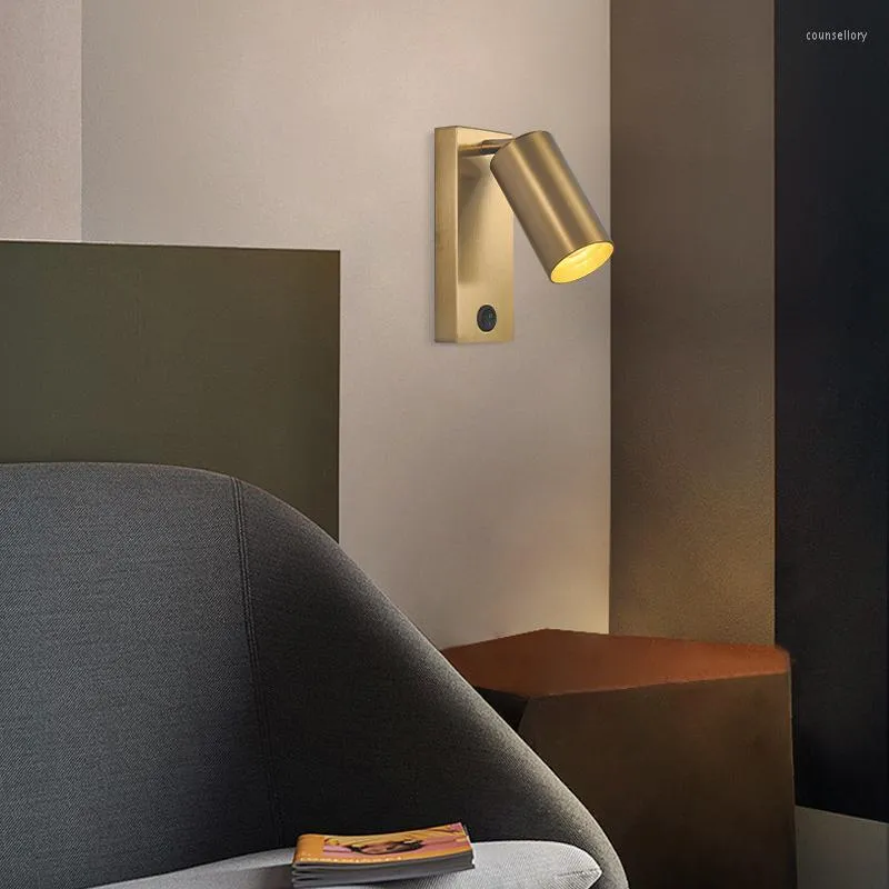 Wall Lamps Modern Led Gold Black Lamp Fixture Lights For Living Room Bedroom Adjustable Spotlight Sconce Night Light Lustres