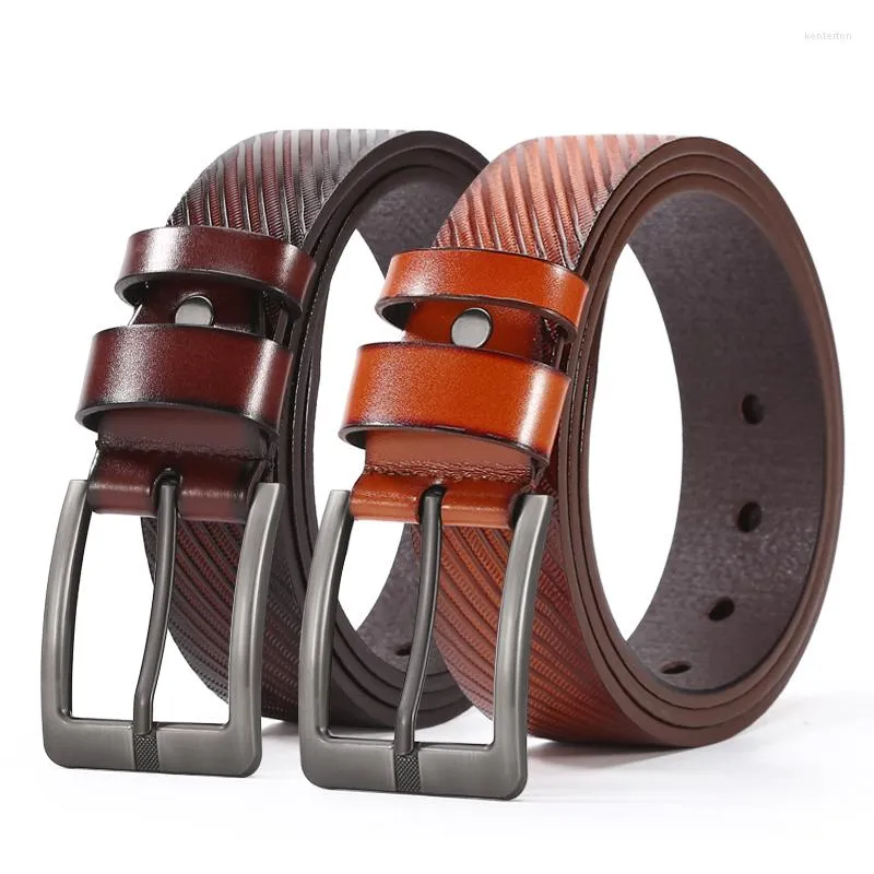 Cinturones de cuero TPU correa de lujo para hombre moda clásica Vintage Pin hebilla cinturón de alta calidad
