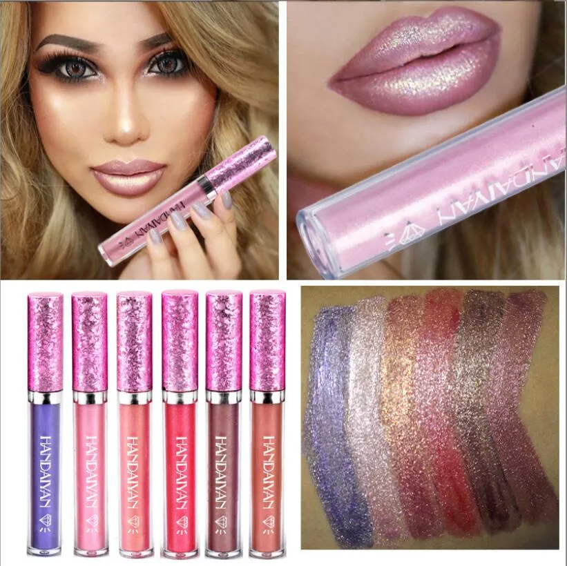 Trituradores de diamante Iridescente Liquid Lip Gloss Sunset Strawberry Scent aprimora Mattes pode ser usado no desgaste do corpo do rosto sozinho ou sobre batom - vegan