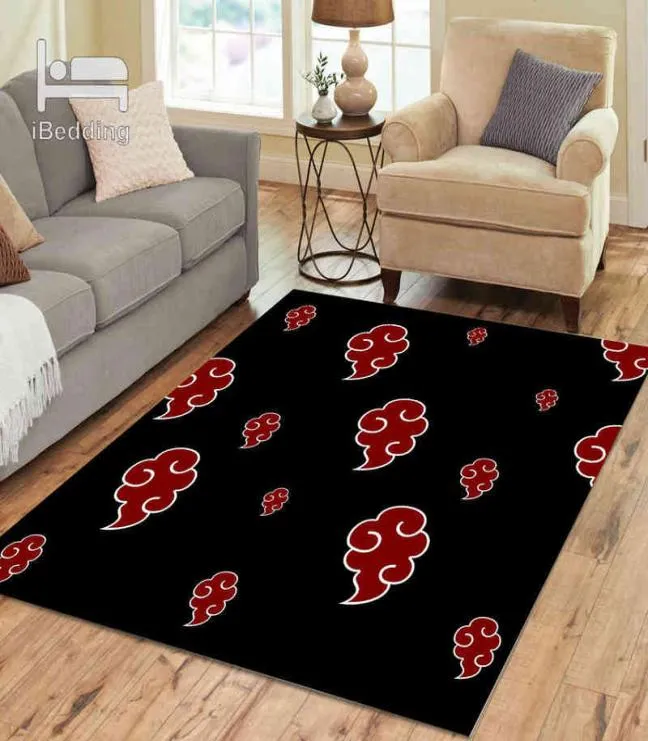 Cartoon Narutos Red Clouds Carpet Decoration Home Bedroom Kitchen Living Room Bathroom Aisle Floor Mat Doormat Home Door Mat W2202