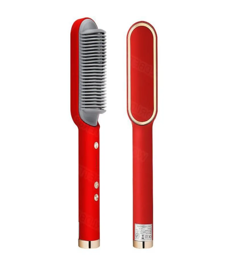 Hair brush straightener lady styler curler electric comb fast heating care tool Ilhqs231Y5026412