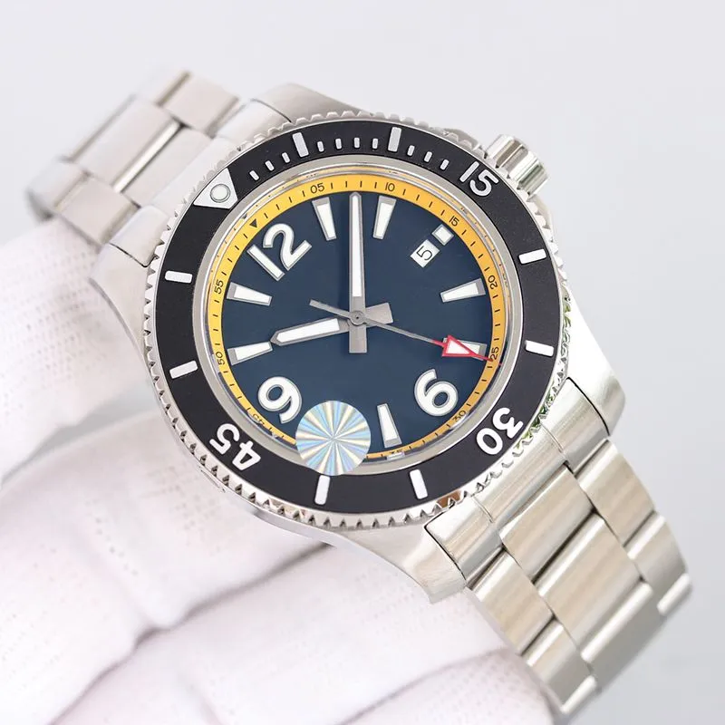 Mens Watch Gift Automatisch mechanisch polshorloge 42 mm Design horloges Men Saffier Mirror roestvrijstalen waterdichte keramische hoes