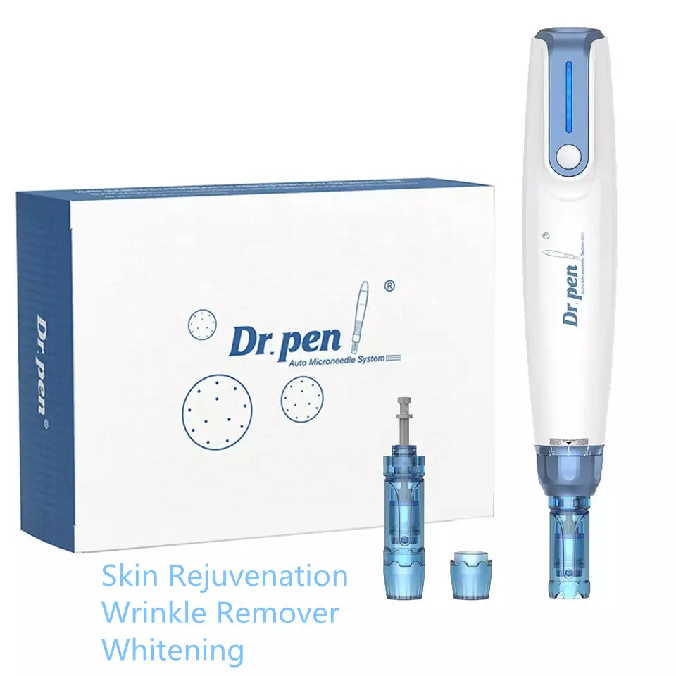 무선 Derma Pen 강력한 Ultima A9 Microneedle Dermapen Dermastamp Meso 12 바늘 Dr.pen 교체 가능한 카트리지 마이크로 니닝 요법 시스템