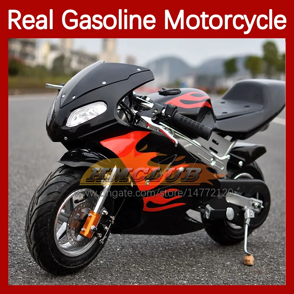 Superbike Superbike Superbike Mini Small Motorcycle AutoBike Sports Real Moto Bike Bike 2-Stroke Petrol Party Party Racing 50cc Motorbike Hompts MotoBike 18 Color