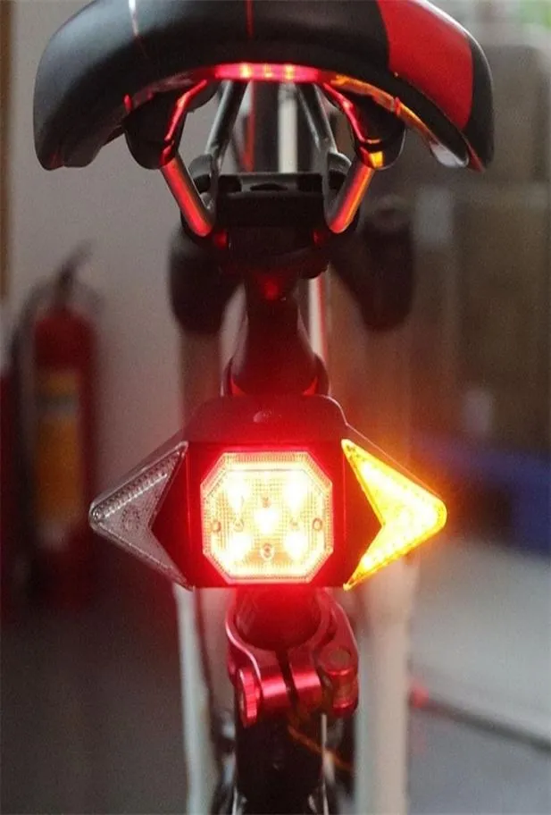 Lâmpada de lâmpada traseira Smart Bike Luzes de sinal de giro remoto sem fio Biciclo LED TALL UPLENCIONAÇÃO Facilmente instalação peças pessoais 2202151268165