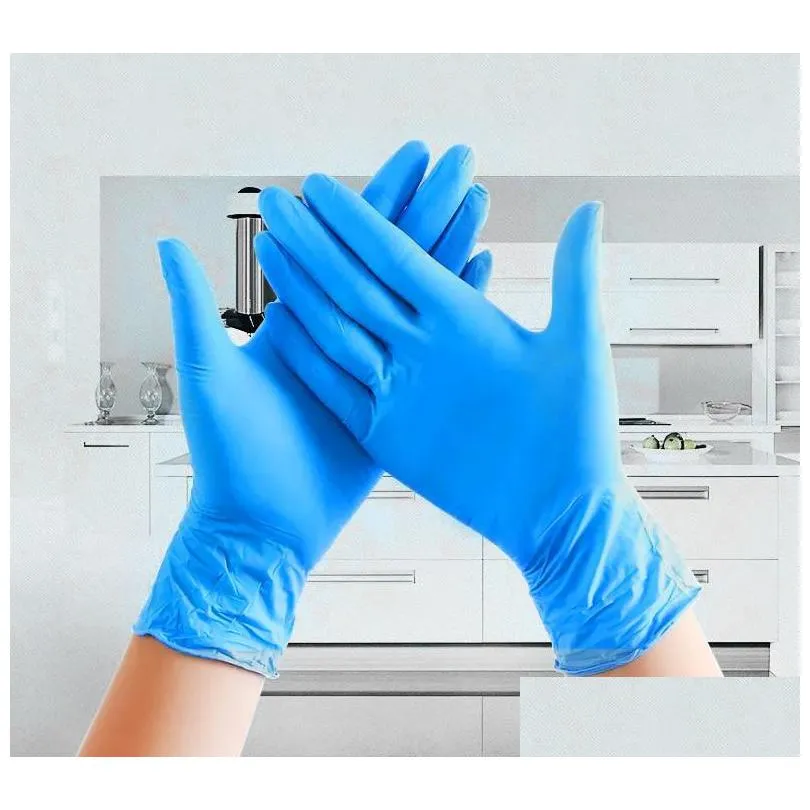 100pcs disposable gloves nitrile latex gloves dishwashing home service catering hygiene kitchen garden cleaning gloves wholesale in