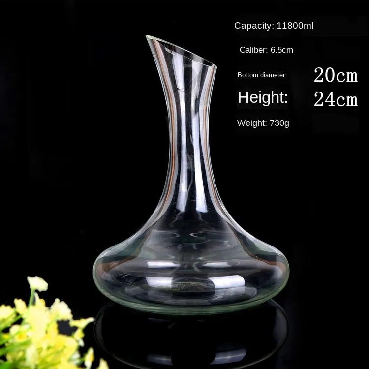 Wine Decanter By YOXSUNY 1.5L Clear Wine Decanters And Carafes Lead-Free Crystal Glass, Hand Blown In An U Shape Design. Great Gift For Wine Lovers. Red Wine Carafe With Foam Cleaning Brush - View #5