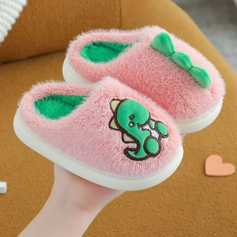 Slipper Winter Aldult Fur Slides платформы тапочки домашние обувь для девочек девочки дети анимел динозавр пушистый внутренний не скольжение 221121