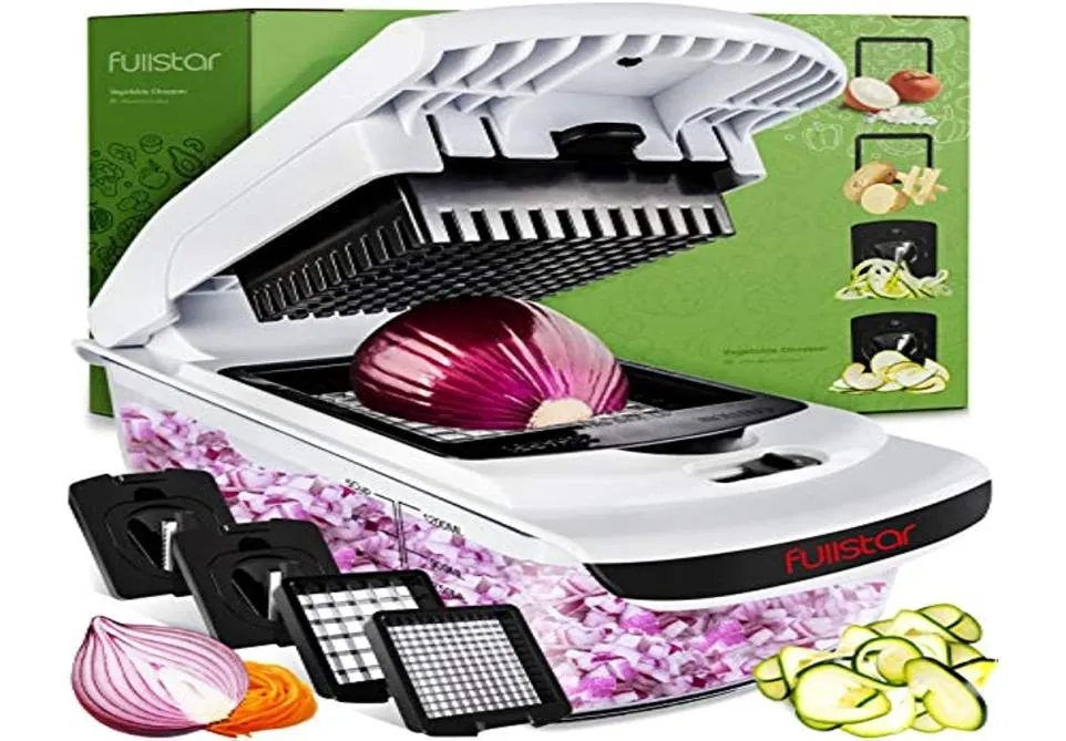 Fullstar Pro Food Black Slicer with 7 Blades - Vegetable Chopper, Spiralizer  & Onion Chopper in One Multi-Functional