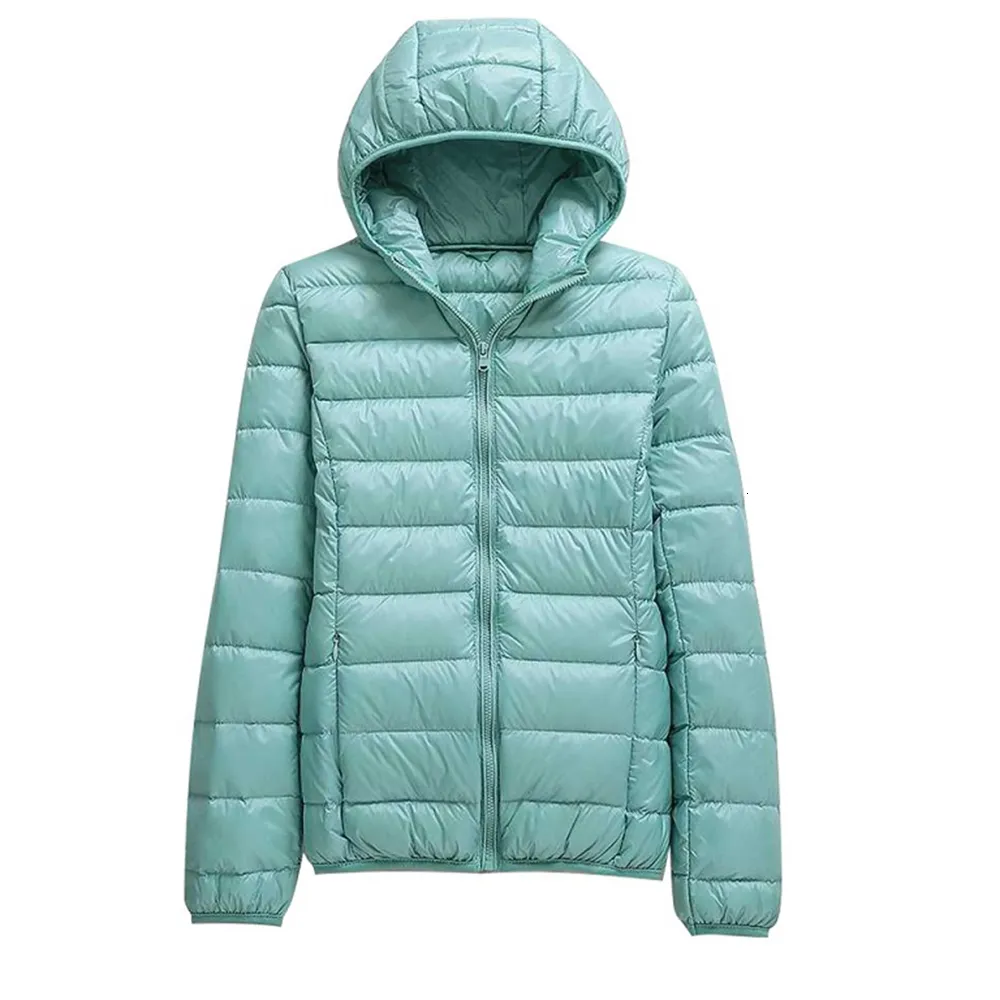 Women's Down Parkas Winter Jacket L￤tt varm ￶verdimensionerad Ultralight Thin Duck Puffer Hooded Coat Female 221121