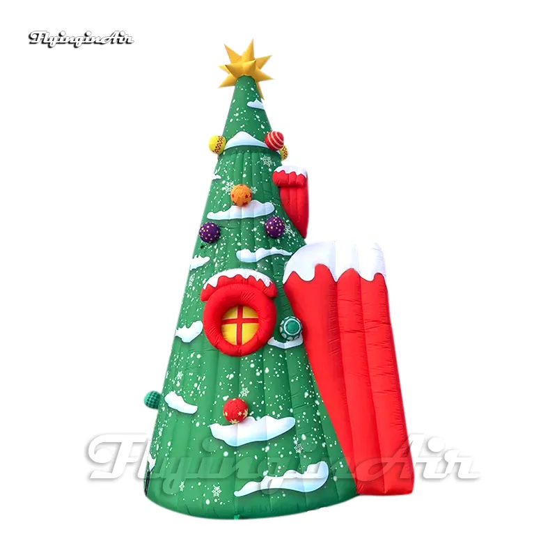 Outdoor Christmas Decorations Inflatable Tree House Yard Dome Tent With Ornament For Festival Event