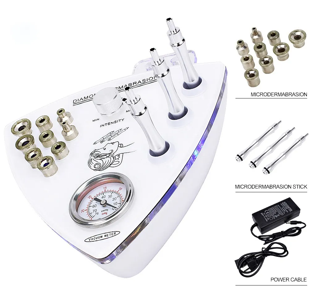 3 1에서 1 다이아몬드 미세 박피술 미용 기계 진공 얼굴을 들어 올리는 마사지 얼굴 깨끗한 반 주름 피부 회춘