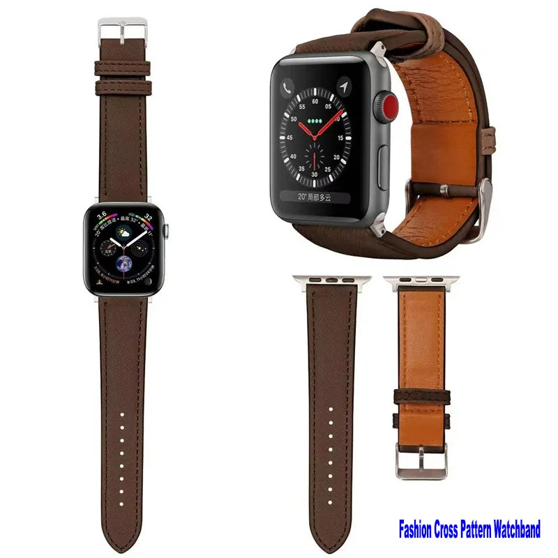 Mörkbruna läderbandband Kompatibla för Apple Watch IWatch Ultra 49mm 45mm 44mm 42mm 41mm Men Vintage Alligator Replacement Strap Smartwatch Series 8 7 6 5 4 3 2 SE