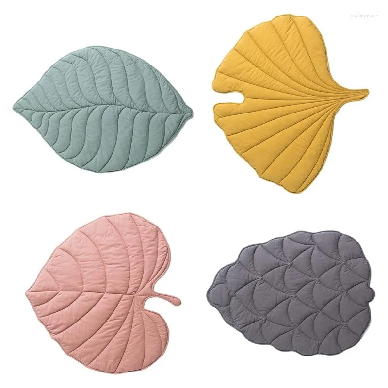 Decken Nordic Leaf Teppich Waschbar Sommer Klimaanlage Quilt Weiche Baumwolle Boden Matte Schlafzimmer Kinderzimmer Dekor Teppich Decke Wohnzimmer