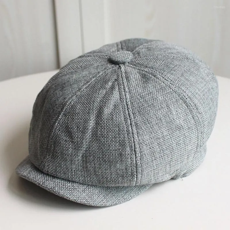 Berretti Estate Primavera Sottile Berretto retrò Traspirante Cappello da uomo Sboy Casual Berretto piatto ottagonale unisex