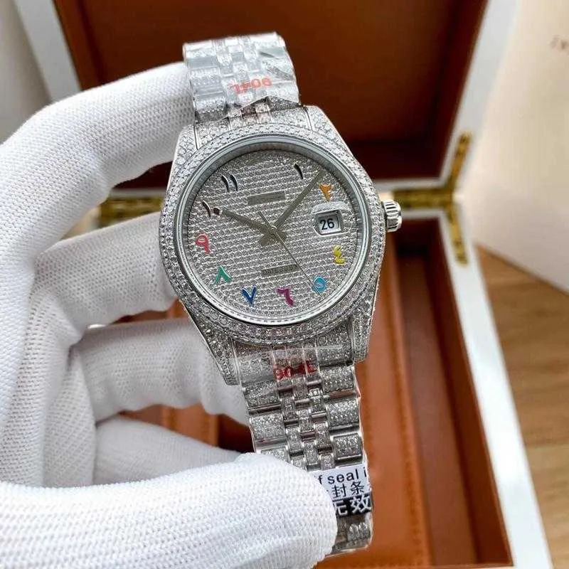 2023WristWatches VVS1 다이아몬드 시계 남성 시계 41mm y 자동 수입 기계 3255 Movement Stainls Steel Case Wristwatchrv6d