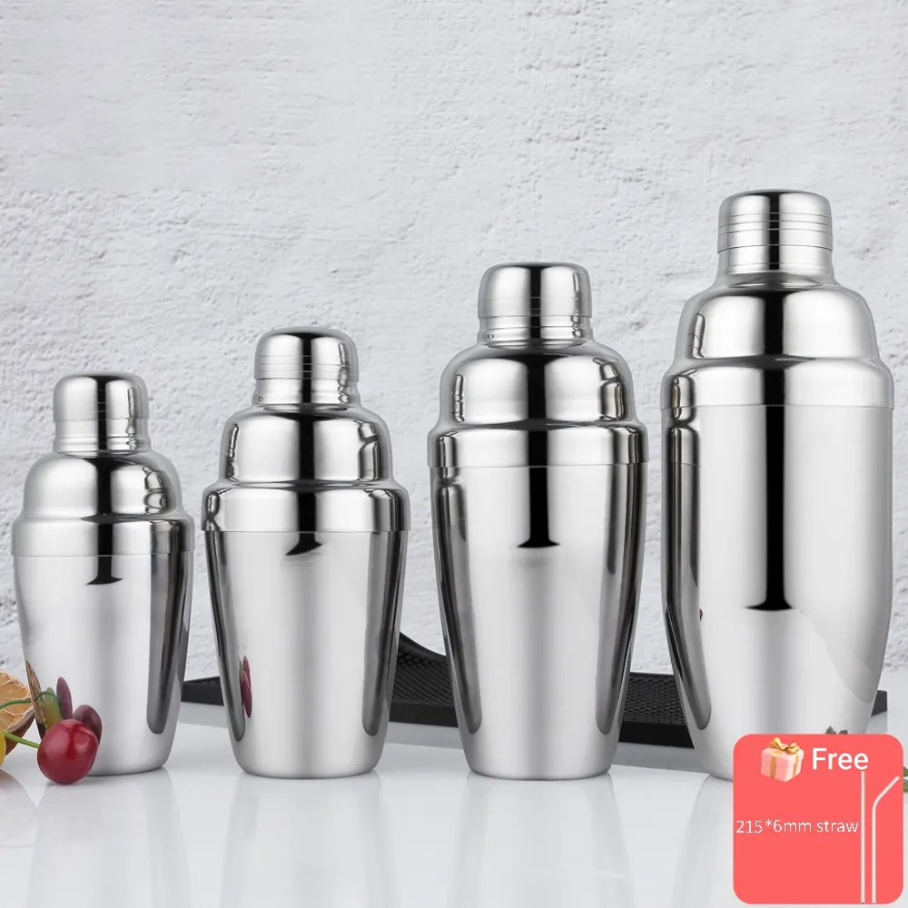 Ferramentas de barra 250350550750ml prata em aço inoxidável coquetel shaker mixer wine martini shaker Boston para bartender bebida fester ferramentas 221121